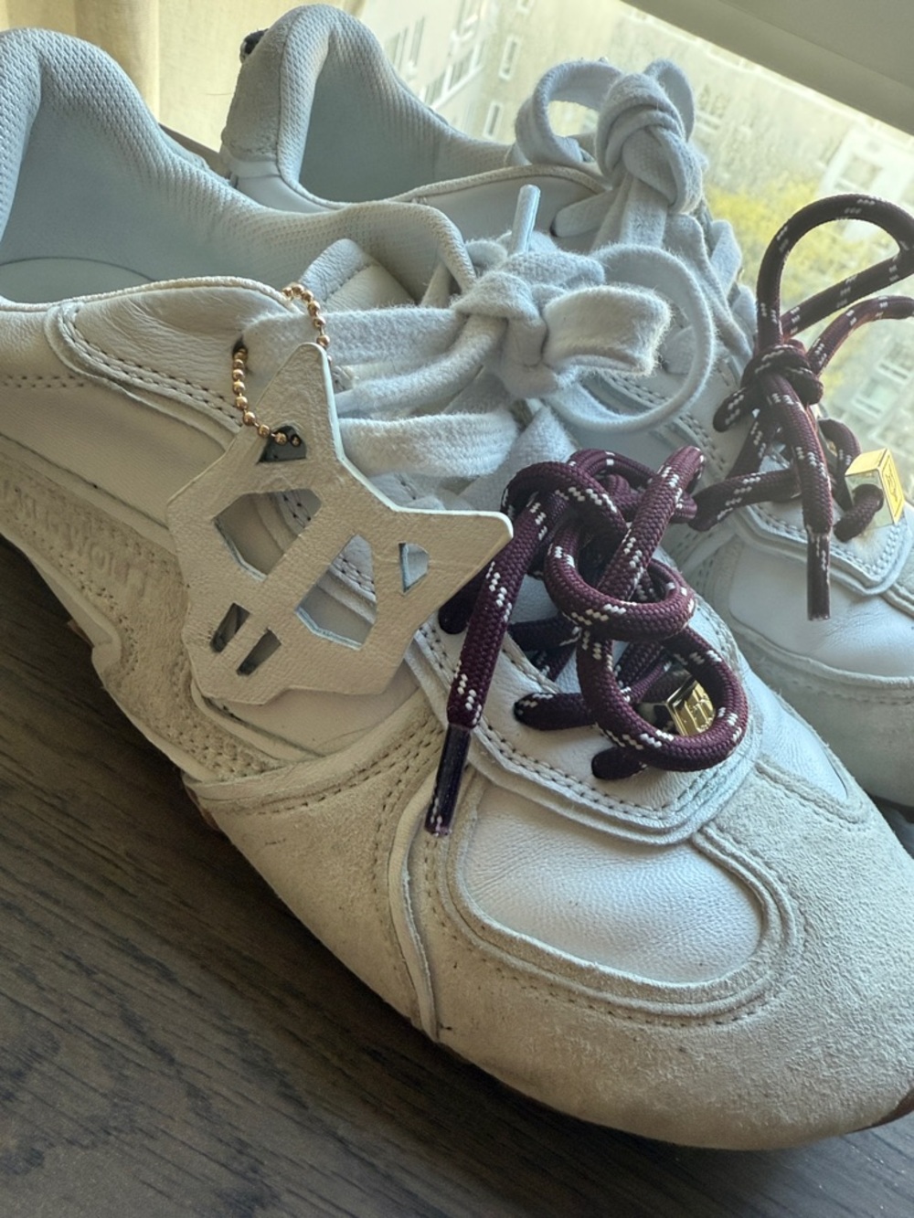 Naked Wolfe ADORED WHITE SUEDE/LEATHER 37/7 White Sneakers